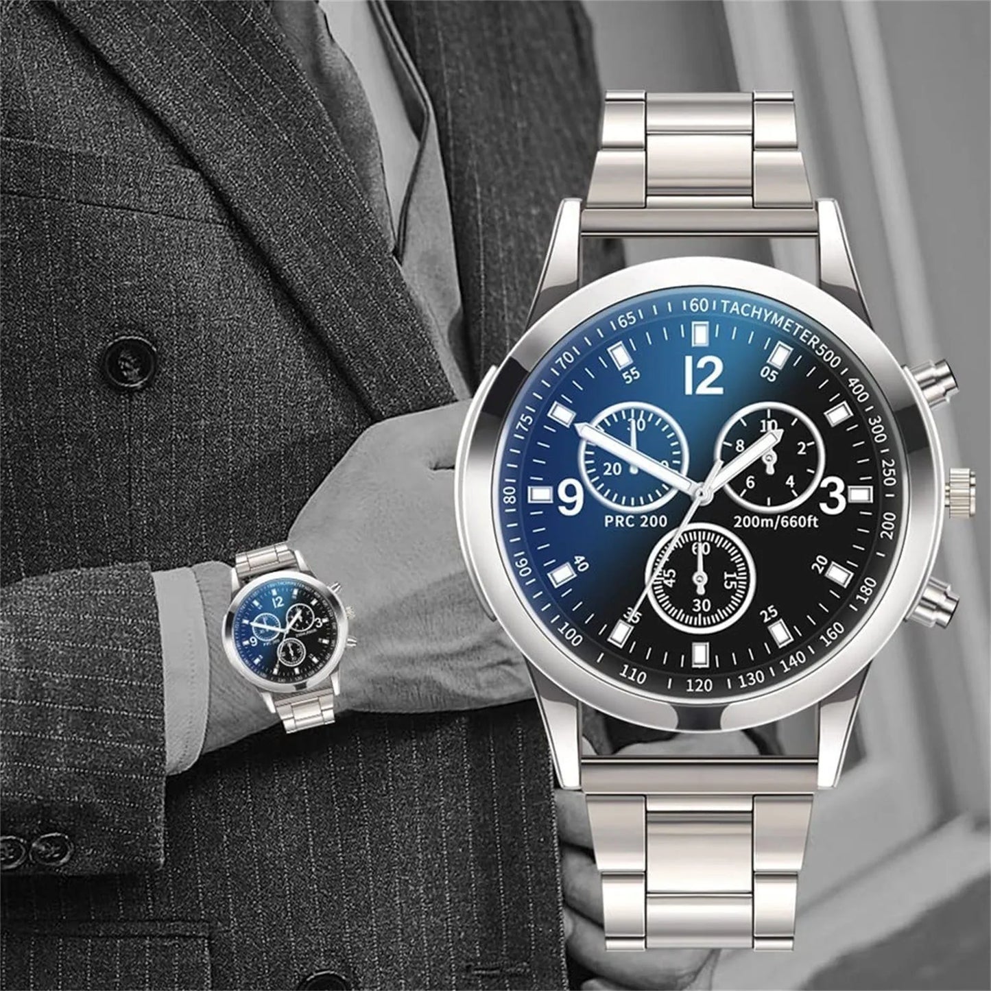 2025 Fashion Men Luxury Watches Mens Business Stainless Steel Casual Quartz Watch for Male Wristwatch Relogio Masculino Relógio - Ellianto fashion Men's