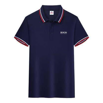 2025 Men's New Summer Embroidery Business Casual Short Sleeved POLO Shirt Fashion Short Sleeved Cool Breathable Top Polo Shirt - Ellianto fashion Men's