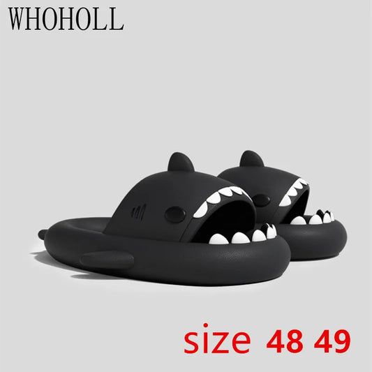 2025 Summer Man Women Shark Slippers Couple's Baby Thick Bottom Bathing Home Slipper Indoor Household Kids Flip Flops - Ellianto fashion Men's