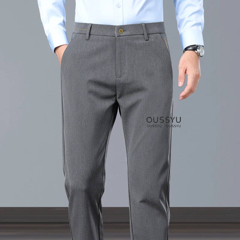 New Spring Summer Luxury Formal Pants Men Business Banquet Party Gentleman France Work Office Formal Pantalones Hombre Clothing - Ellianto fashion Men's