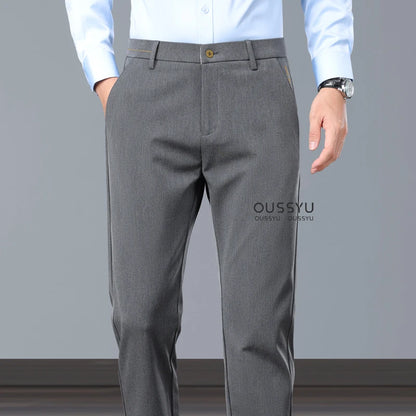 New Spring Summer Luxury Formal Pants Men Business Banquet Party Gentleman France Work Office Formal Pantalones Hombre Clothing - Ellianto fashion Men's