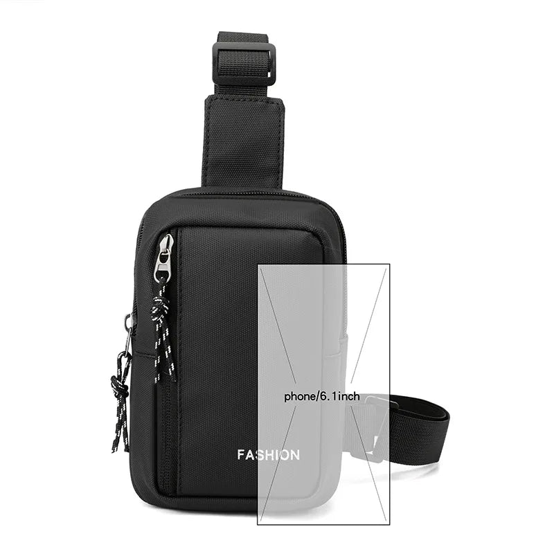 Small Men's Chest Bag Fashion Shoulder Crossbody Bags for Man 2025 Casual Mini Sling Sports Male Handbag Travel Sholder Phone - Ellianto fashion Men's