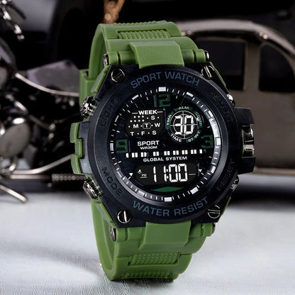 Men Waterproof Sports Watches Multifunction Electronic Watches Anti Drop and Shock-absorbing Wristwatches - Ellianto fashion Men's