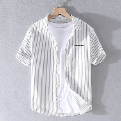 Retro Japanese-Style Short-Sleeve Shirt – Effortless Versatility and Relaxed Confidence for the Modern Man
