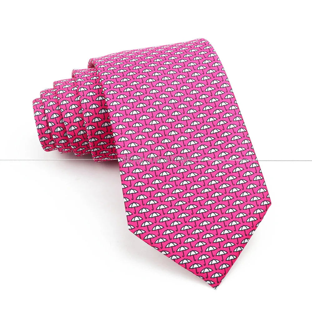 New 42 Colors Men Thin Silk Tie Soft Novelty Animal Fruit Skeleton Cravatas Casual Party Wedding Accessories Gift Free Shipping - Ellianto fashion Men's