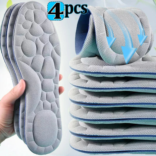 Soft 5D Massage Memory Foam Insoles for Women Men Sport Running Shoes Sole Breathable Cushion Shoe Pads Feet Orthopedic Insoles - Ellianto fashion Men's