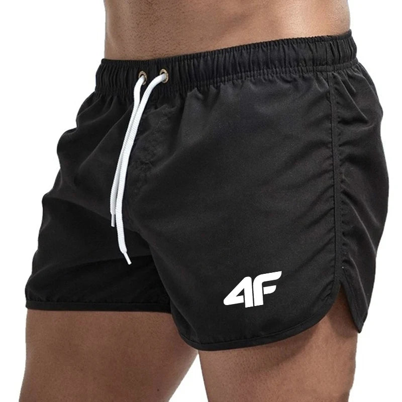 Men's Shorts 2025 Beach Trunks Summer Swim Gym Pants Quick Drying Swimming Homme Surf Ventilate Drawstring Fashion Casual Daily - Ellianto fashion Men's