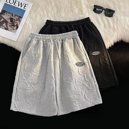 Summer Casual Sportswear Men's Short Sleeve T-Shirt And Shorts Set Loose Fit Trendy Brand Five-Quarter Length Comfortable - Ellianto fashion Men's