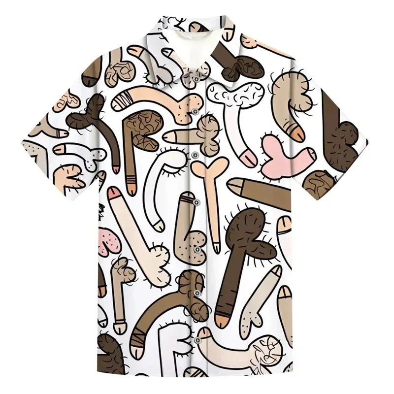 Summer Men’s Beach Shirt – Lightweight Short-Sleeve Comfort with Fun, Personalized Style for the Modern Gentleman