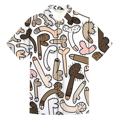 Summer Men’s Beach Shirt – Lightweight Short-Sleeve Comfort with Fun, Personalized Style for the Modern Gentleman