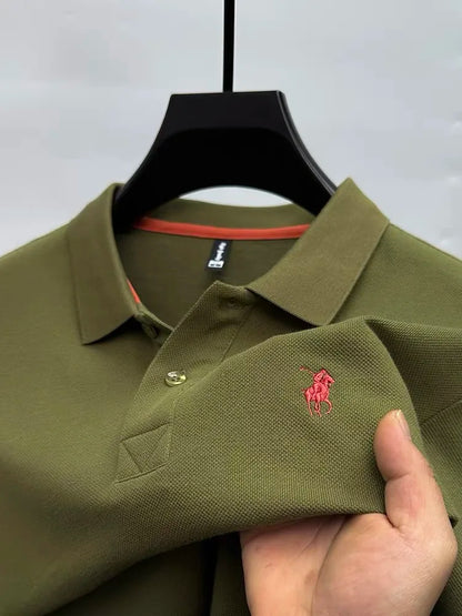 100% cotton high-end brand short sleeve polo shirt men summer business Paul fashion embroidered T-shirt loose casual men's wear - Ellianto fashion Men's