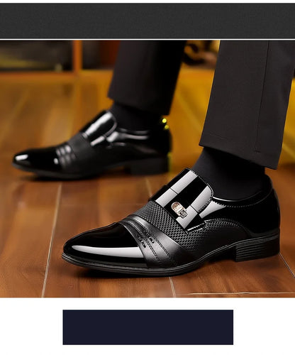 Oxford Shoes Men's Luxury Lacquer Wedding Shoe Pointed Toe Dress Shoes for Men Classic Business Men Leather Shoes Big Size 38-48 - Ellianto fashion Men's