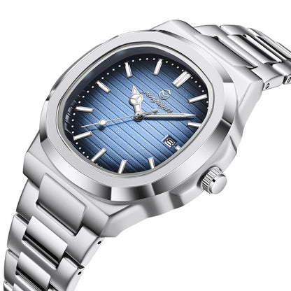 Men Luxury Watch Business Waterproof Male Clock Luminous Date Stainless Steel Square Quartz Men Watch reloj hombre - Ellianto fashion Men's