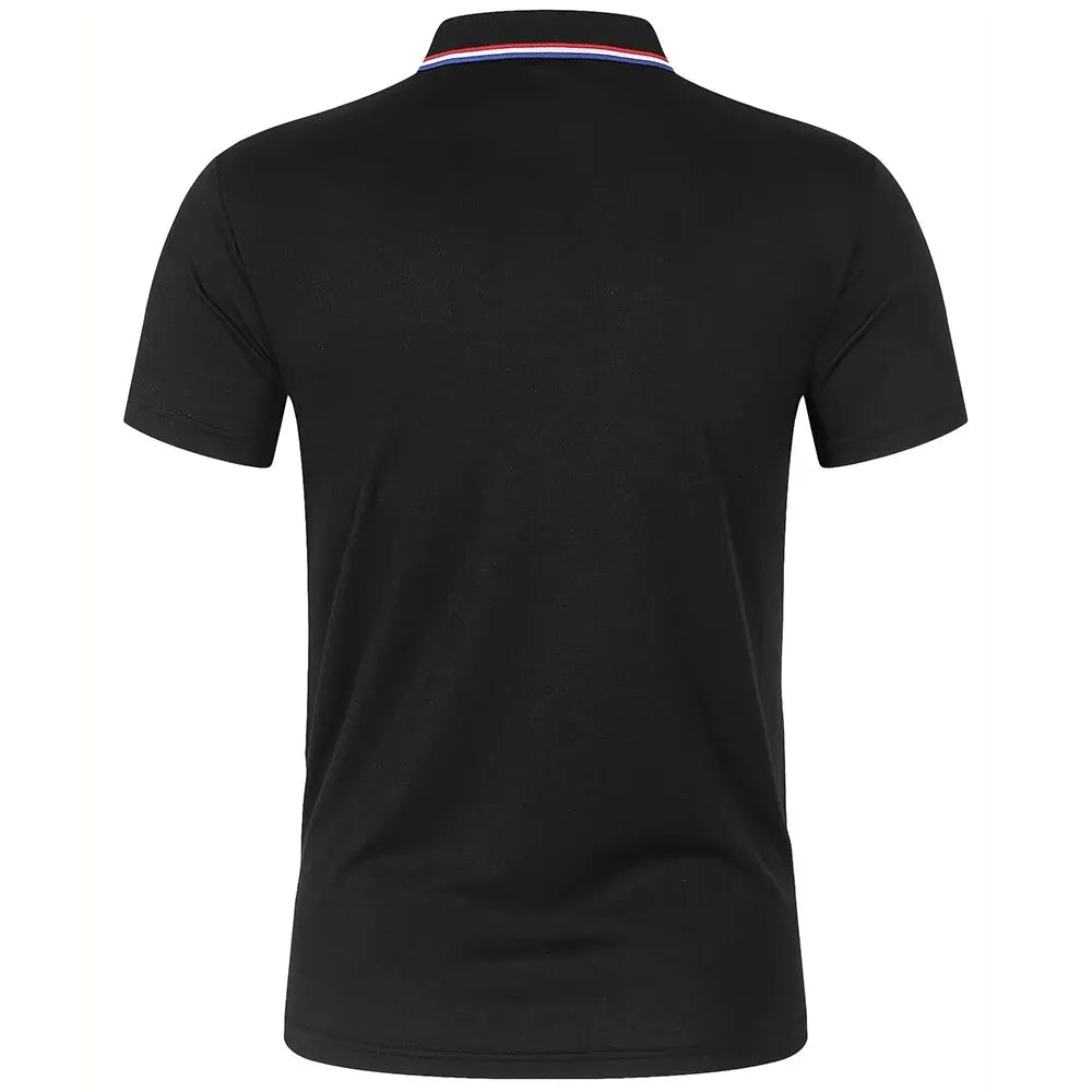 2025 Hot Sale Men's Summer Casual Breathable Comfortable Polo Shirt Men's Solid Color High Quality Short Sleeve T-Shirt - Ellianto fashion Men's