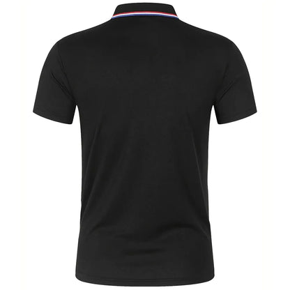 2025 Hot Sale Men's Summer Casual Breathable Comfortable Polo Shirt Men's Solid Color High Quality Short Sleeve T-Shirt - Ellianto fashion Men's