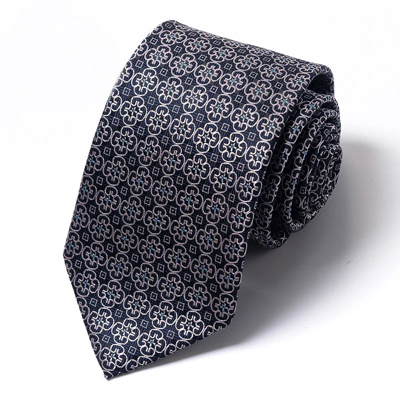 High-quality Wedding Ties For Men Fashion New Style Blue Strip Print Neckties Daily Office Apparel Accessories Gift For Man - Ellianto fashion Men's