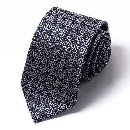 High-quality Wedding Ties For Men Fashion New Style Blue Strip Print Neckties Daily Office Apparel Accessories Gift For Man - Ellianto fashion Men's