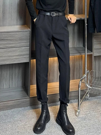Men's tailored blazer slim-fit business suit jacket men's formal business suit - Ellianto fashion Men's