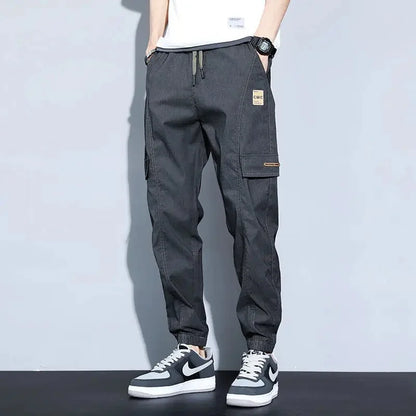 Summer Thin Men's Harajuku Cargo Pants Loose-Fit Sports Trendy Versatile Ankle-Length Casual Trousers - Ellianto fashion Men's