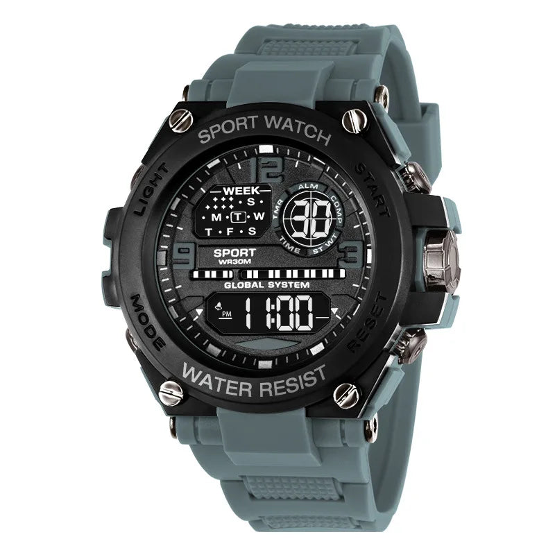 Men Waterproof Sports Watches Multifunction Electronic Watches Anti Drop and Shock-absorbing Wristwatches - Ellianto fashion Men's