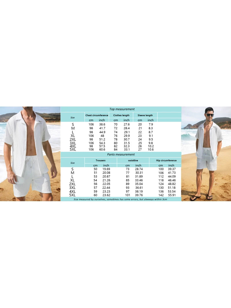 Set Street Casual Men's Suit Personalized Fashion Plaid Printed Pattern Short Sleeve Lapel Shirt and Shorts Men's Two Piece Set - Ellianto fashion Men's
