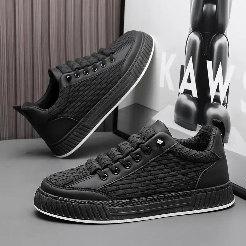 Men's Vulcanize Shoes Casual Non-slip Work Sneakers Male Korean Style Offer Breathable Autumn Trendy Cheap High Quality Fashion - Ellianto fashion Men's