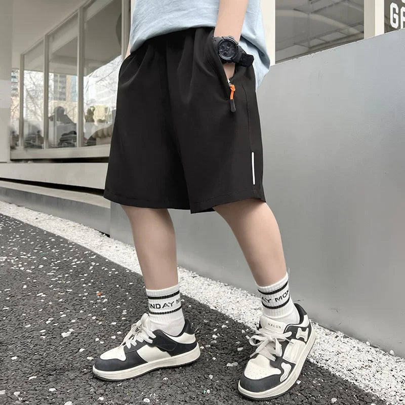 Summer Men Shorts Ice Silk Running Gym Sport Shorts Quick Dry Breathable Beach Short Pant Fitness Jogging Cool Casual Sportswear 2025 - Ellianto fashion Men's