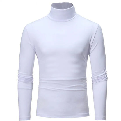Thermal Underwear Tops Men Spring Clothes Thermal Shirt Autumn Men's Winter Tights High Neck Thin Slim Fit Long Sleeve T-shirt - Ellianto fashion Men's