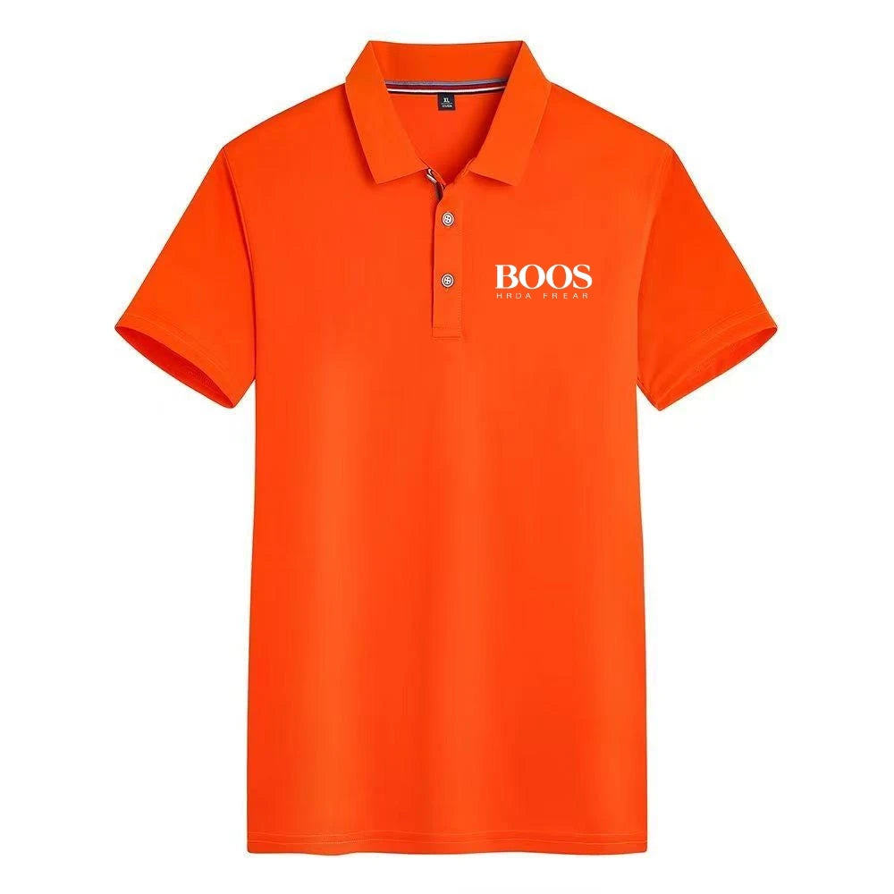 Men'S New Solid Color Polo Shirt Short Sleeved, Casual, Fashionable, Breathable And Comfortable Top, New Product, Ca - Ellianto fashion Men's