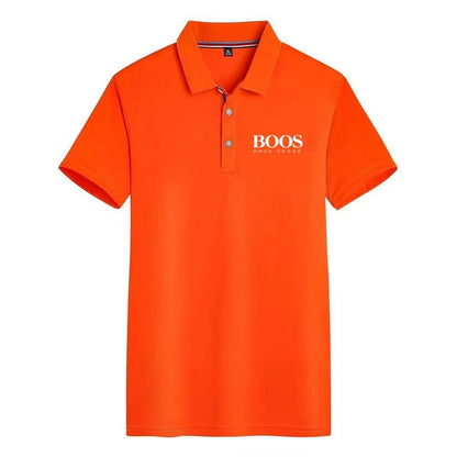 Men'S New Solid Color Polo Shirt Short Sleeved, Casual, Fashionable, Breathable And Comfortable Top, New Product, Ca - Ellianto fashion Men's