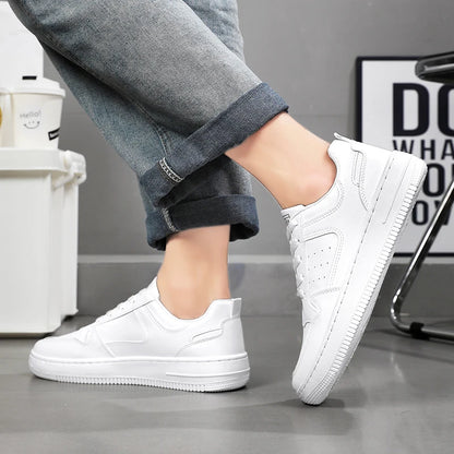 Men's Shoes Explosion Thick Soled Leather Small White Shoes Men's Trendy Shoes with Fashion Board Shoes Street Casual Shoes - Ellianto fashion Men's