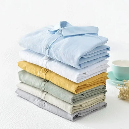 Summer Ice Silk Linen Shirt – Lightweight, Loose-Fit Comfort and Effortless Casual Style for the Modern Gentleman