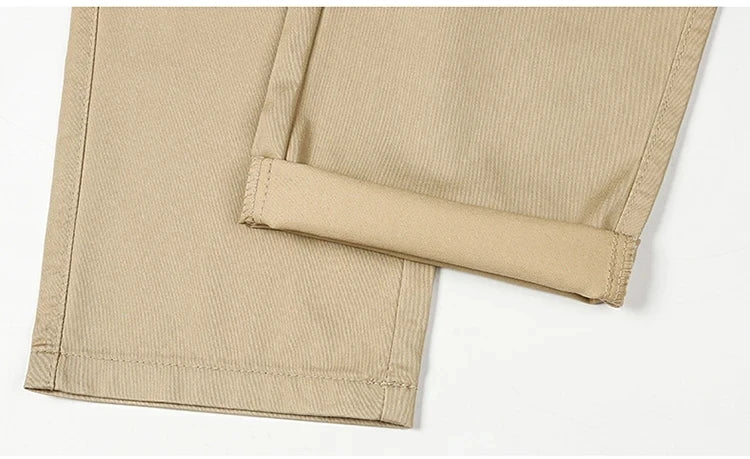 Classic Casual Pants Mens Clothing Straight Business Green Black Khaki Trousers Comfortable Male Brand Clothing 2025 - Ellianto fashion Men's