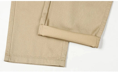 Classic Casual Pants Mens Clothing Straight Business Green Black Khaki Trousers Comfortable Male Brand Clothing 2025 - Ellianto fashion Men's