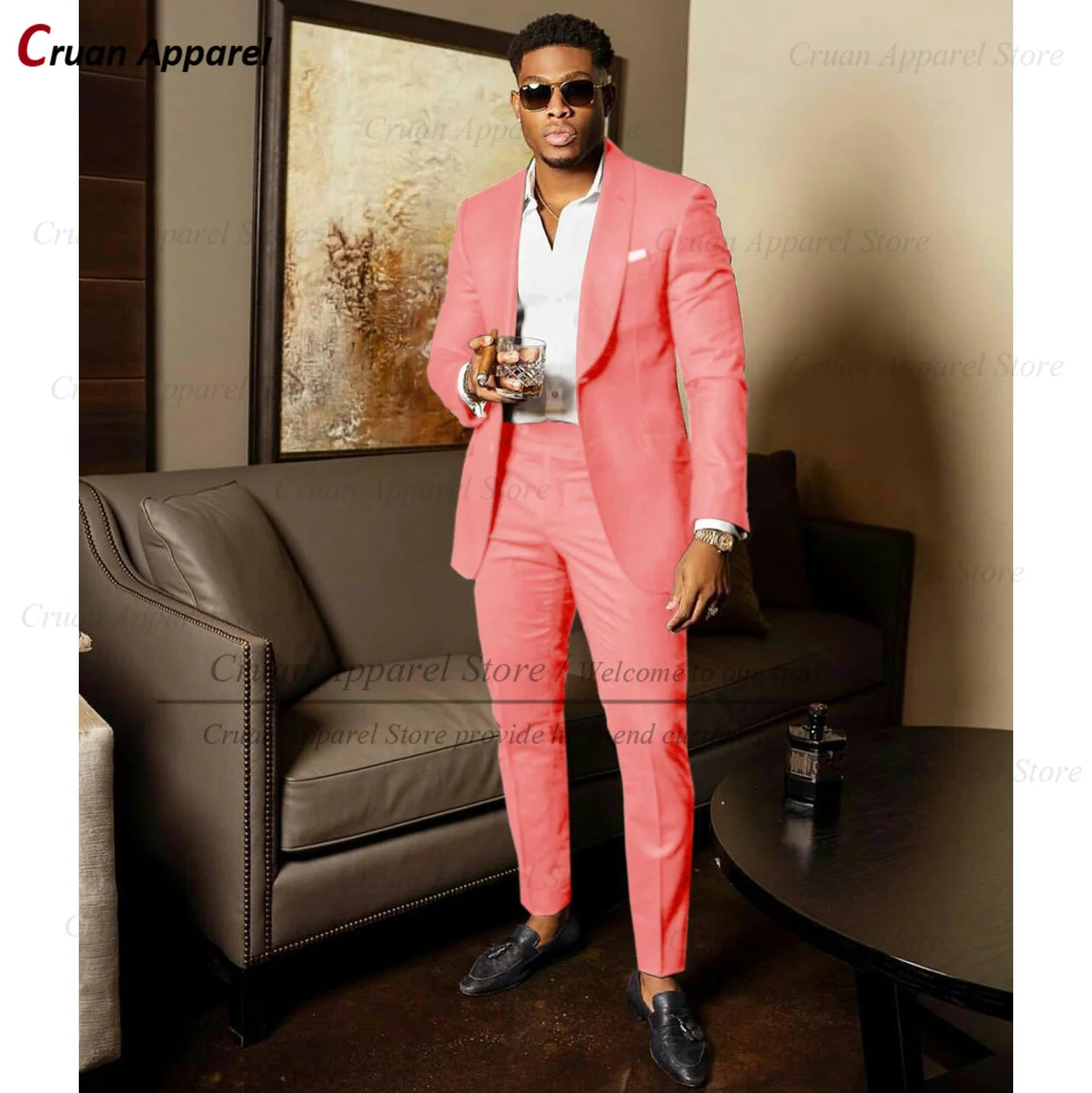 2025 Green Suits for Men Tailor-made Groom Wedding Suits Tuxedo Best Man Blazer Pants 2 Pieces Trendy Fashion Marriage Costume - Ellianto fashion Men's