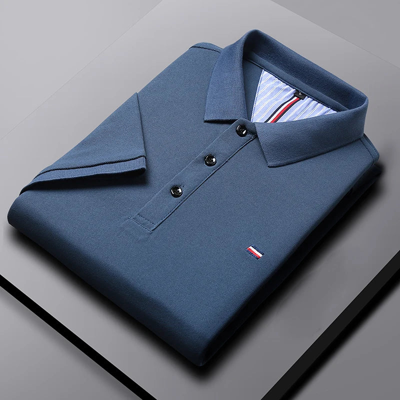 Men's Casual Fashion Polo Shirt Breathable and Comfortable Embroidered Top - Ellianto fashion Men's