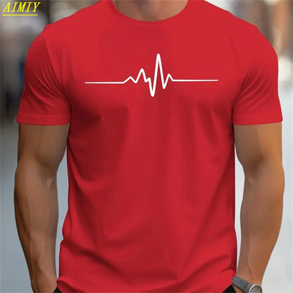 Fashion Summer 3D Stripe Letter Print Men's T Shirt Hip Hop Trend Harajuku Streetwear Casual O-neck Oversized T-shirts Men Tops - Ellianto fashion Men's
