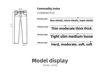 High Waist Straight Leg Casual Men's Trousers Italian Neapolitan Style Versatile Long Pants British Retro Suiting - Ellianto fashion Men's