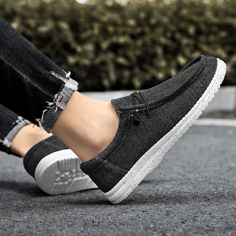Men Casual Shoes Breathable Lightweight Slip-On Flats Simple Comfortable Solid Color Soft Sole Shoes Men Shose For Sale Loafers - Ellianto fashion Men's
