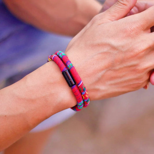 New In Men Bohemia Rope Bracelet Attract Magentic Braclet Adventure Survival Braslet Pulseras Hilo Hombre Beach Surf Brazalete - Ellianto fashion Men's