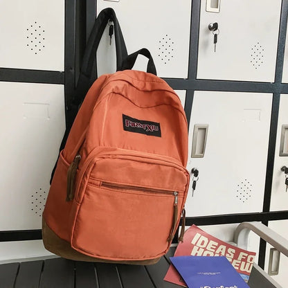 Vintage Woman Backpack Man Large Capacity Waterproof Nylon Travel Bag Preppy Schoolbag for Teenage Boy Girl College Student Bags - Ellianto fashion Men's