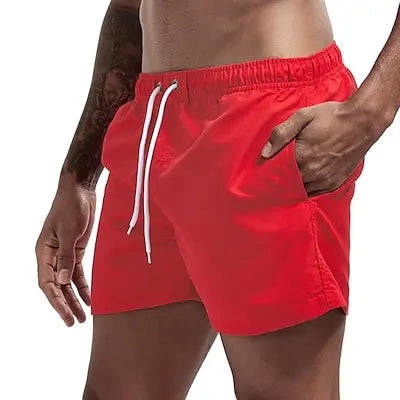 Men's Swim Shorts Swim Trunks Quick Dry Board Shorts Bathing Suit Breathable Drawstring With Pockets for Surfing Beach Summer - Ellianto fashion Men's