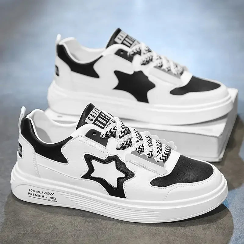 Men's Vulcanize Shoes Casual Non-slip Work Sneakers Male Korean Style Offer Breathable Autumn Trendy Cheap High Quality Fashion - Ellianto fashion Men's