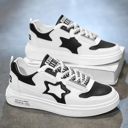 Men's Vulcanize Shoes Casual Non-slip Work Sneakers Male Korean Style Offer Breathable Autumn Trendy Cheap High Quality Fashion - Ellianto fashion Men's