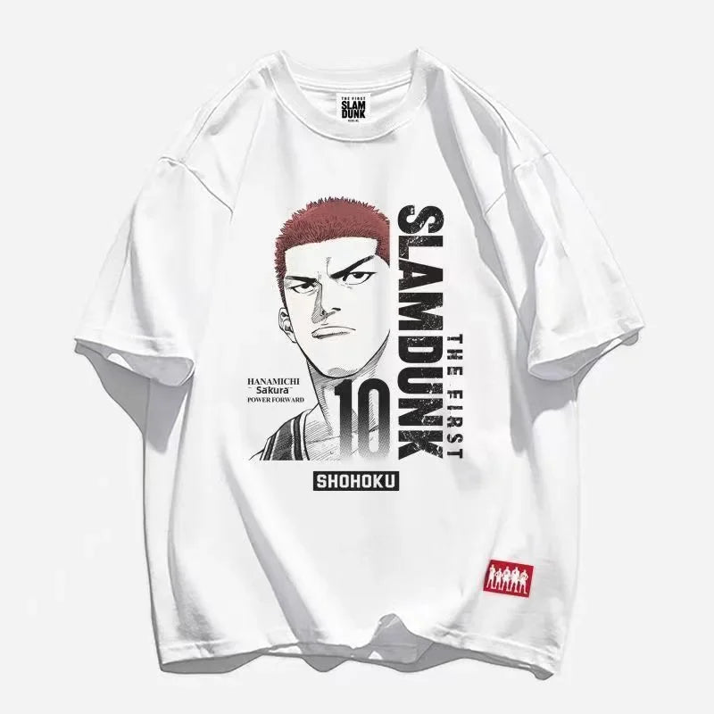 2023 Slam Dunk Anime Basketball T-Shirt – Lightweight Cotton Comfort and Effortless Sporty Style for the Modern Gentleman