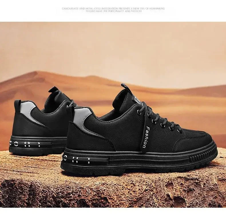 Men's new breathable labor protection shoes, men's trendy and versatile anti slip sports board shoes, workwear shoes - Ellianto fashion Men's