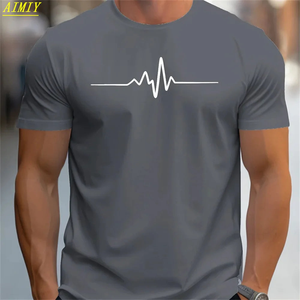 Fashion Summer 3D Stripe Letter Print Men's T Shirt Hip Hop Trend Harajuku Streetwear Casual O-neck Oversized T-shirts Men Tops - Ellianto fashion Men's