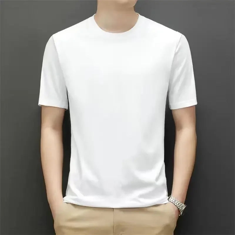 Men’s Chinese-Style Summer Cotton-Linen Short-Sleeve Shirt – Lightweight Comfort with Elegant Embroidered Crane Design for the Modern Gentleman