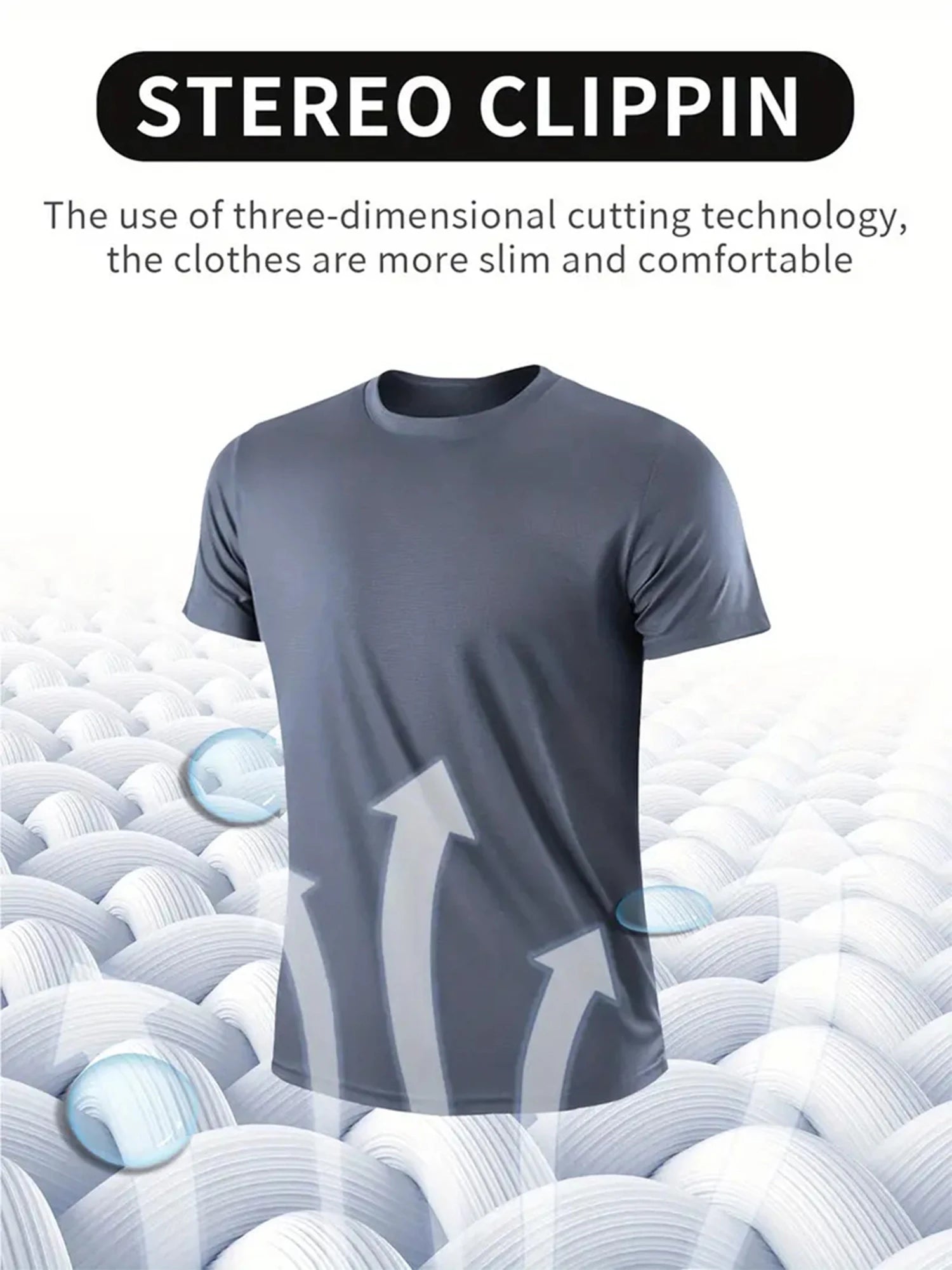 Crew T-Shirt 4Pcs Gray Ultralight Men Quick Dry Breathable Sweat Shirt for Fitness Gym and Running Light Plaid Quick Dry Short S - Ellianto fashion Men's
