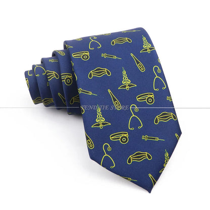 New 42 Colors Men Thin Silk Tie Soft Novelty Animal Fruit Skeleton Cravatas Casual Party Wedding Accessories Gift Free Shipping - Ellianto fashion Men's